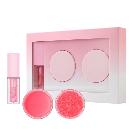Lip Care Set - Scrub, Mask & Gloss (Strawberry)